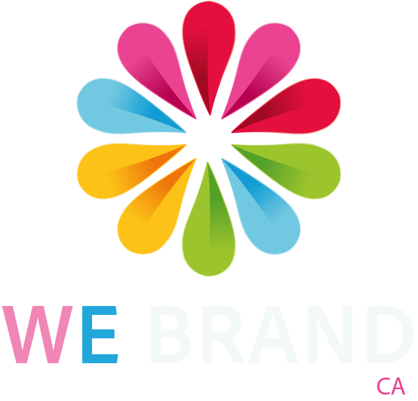 We Brand Logo a colorful flower.
